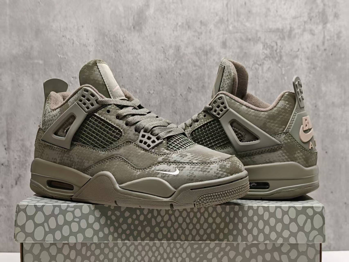 Air Jordan 4 Retro Military Mamba Custom | Olive Black Shadow Regiment