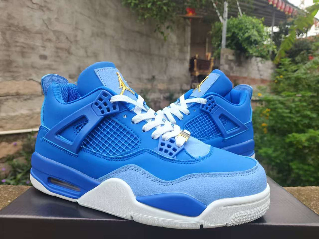 Air Jordan 4 Retro Royal Blue & Gold | Regal Frequency Edit