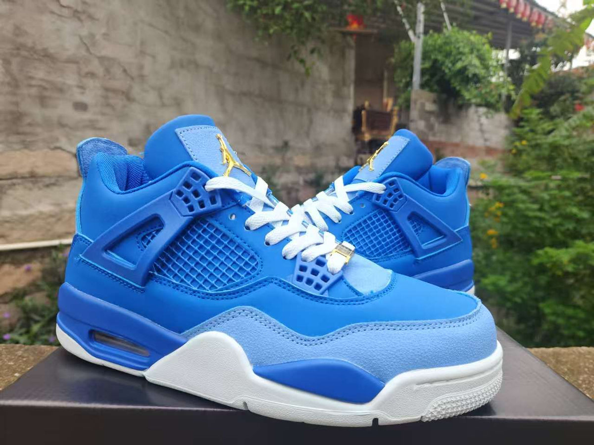Air Jordan 4 Retro Royal Blue & Gold | Regal Frequency Edit