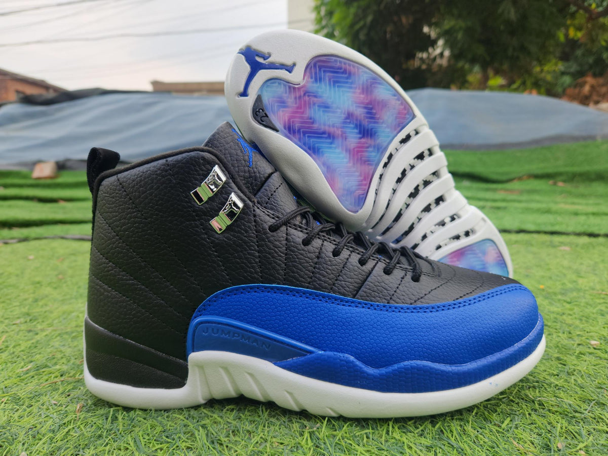 Air Jordan 12 Black, Blue & White | Blue Shadow Edit