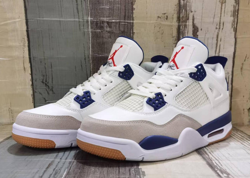Air Jordan 4 Retro Off-White & Blue | Porcelain Current Edit