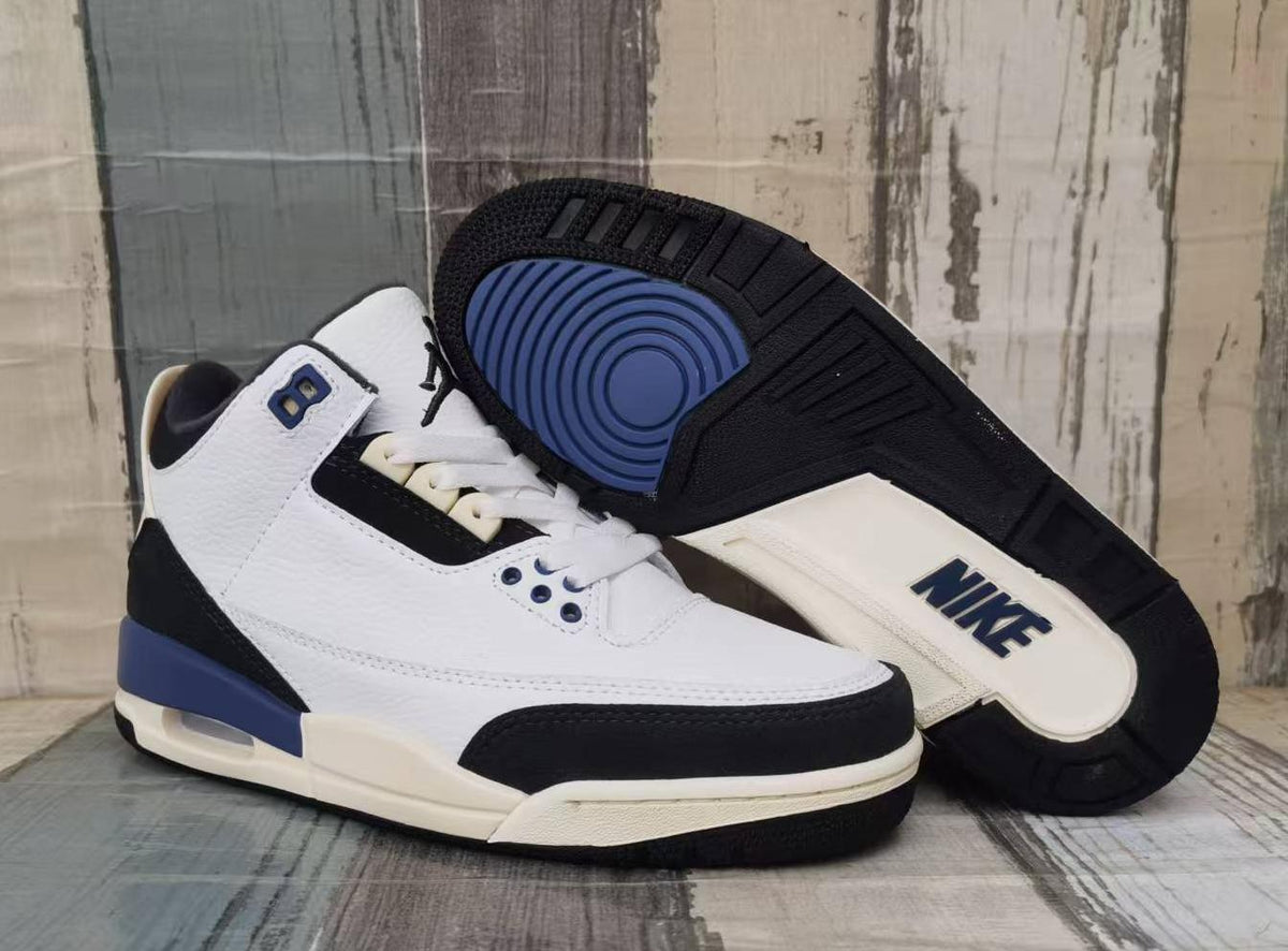 Air Jordan 3 Retro Men's White-Grey-Blue | Skyline Edit