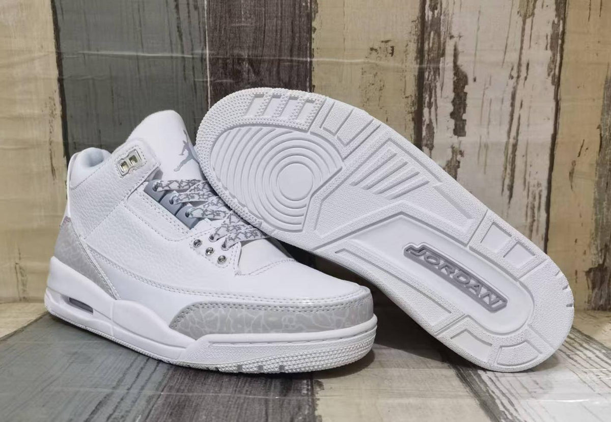 Air Jordan 3 Retro Pure White for Men & Women | White Canvas