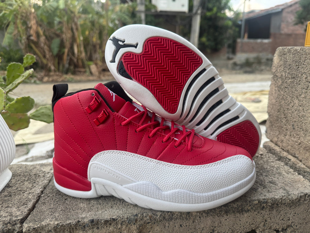 Air Jordan 12 Retro White & Red | Redline Canvas Edit