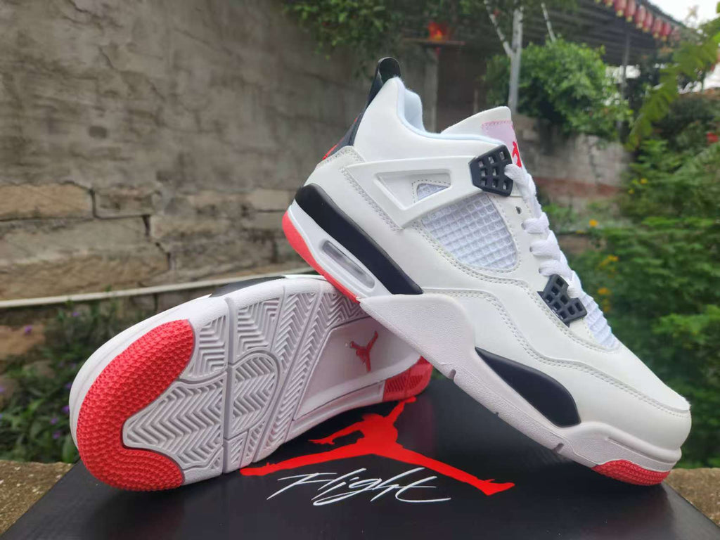 Air Jordan 4 Retro White & Red | Signal Contrast Edit