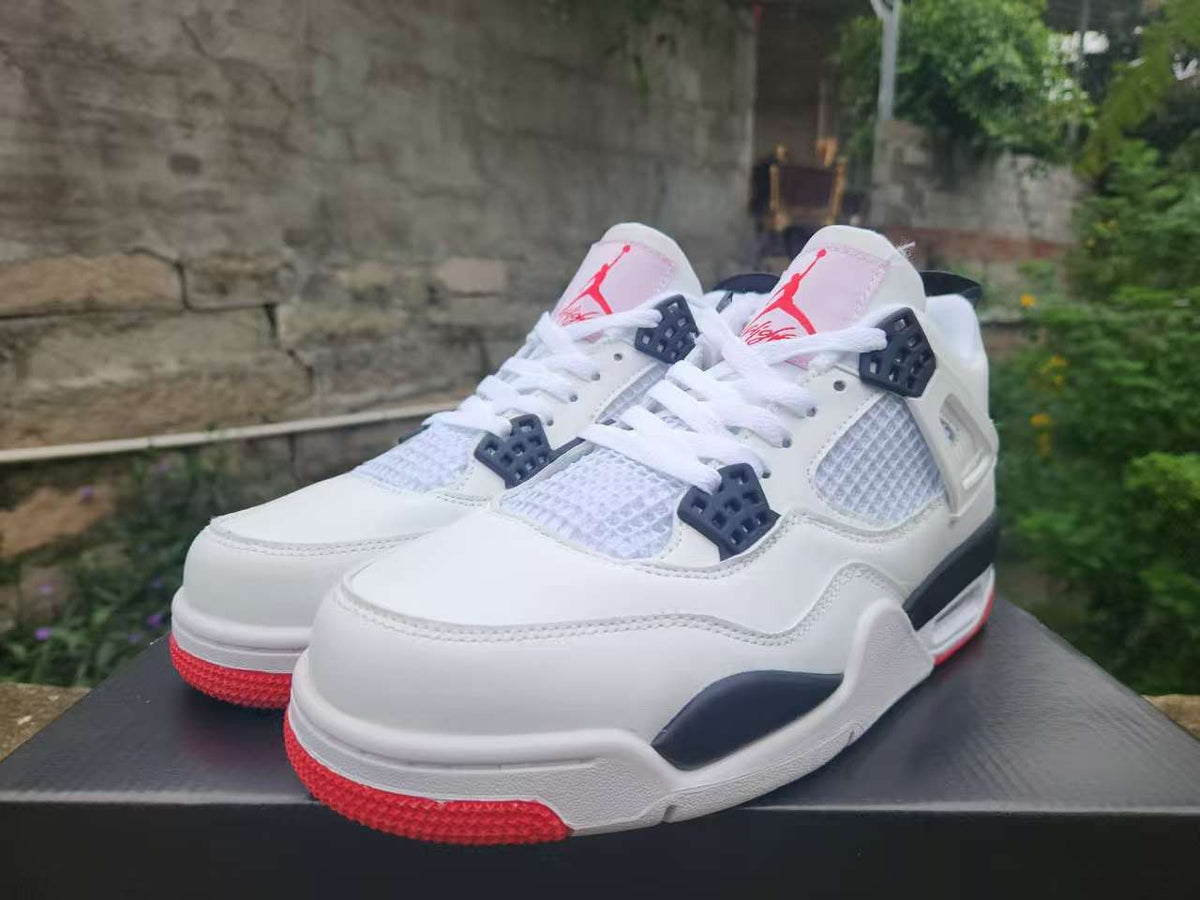 Air Jordan 4 Retro White & Red | Signal Contrast Edit