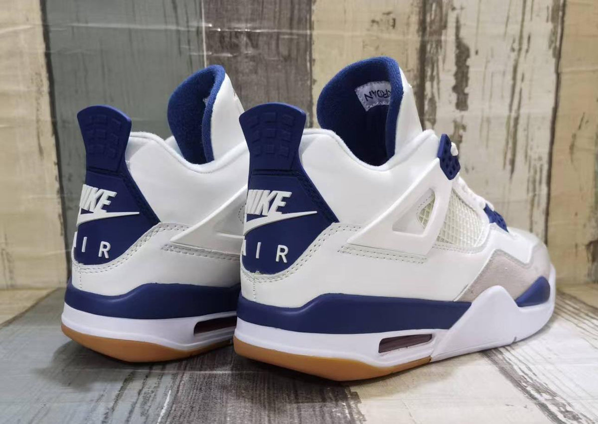 Air Jordan 4 Retro Off-White & Blue | Porcelain Current Edit