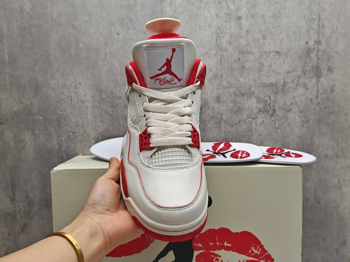 Air Jordan 4 Retro Valentine's Day Sierra Red & White | Loveletter Edit