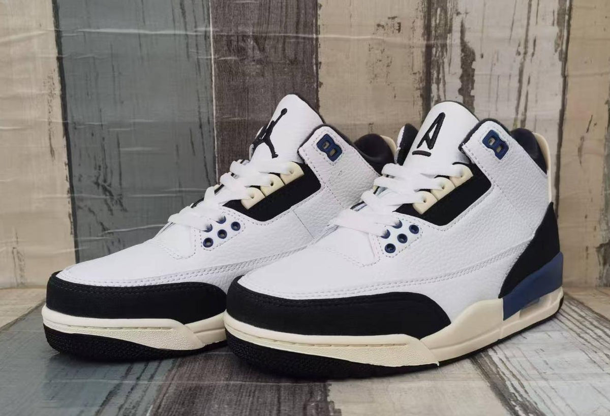 Air Jordan 3 Retro Men's White-Grey-Blue | Skyline Edit