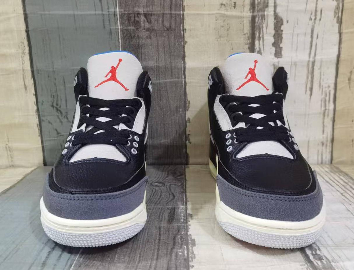 Air Jordan 3 Retro Men's Black-Blue-Red | Voltage Edit