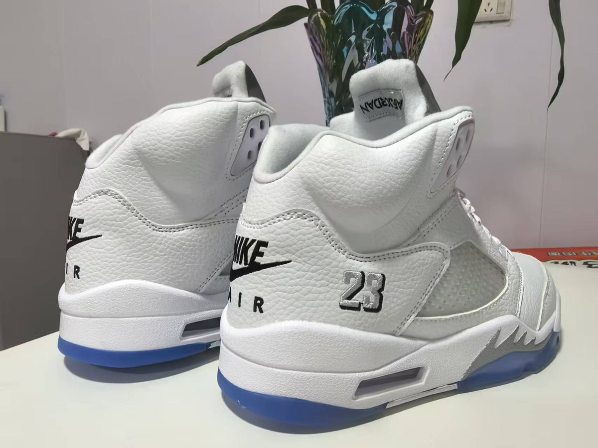 Air Jordan 5 Retro White Metallic Silver | Silverline Studio