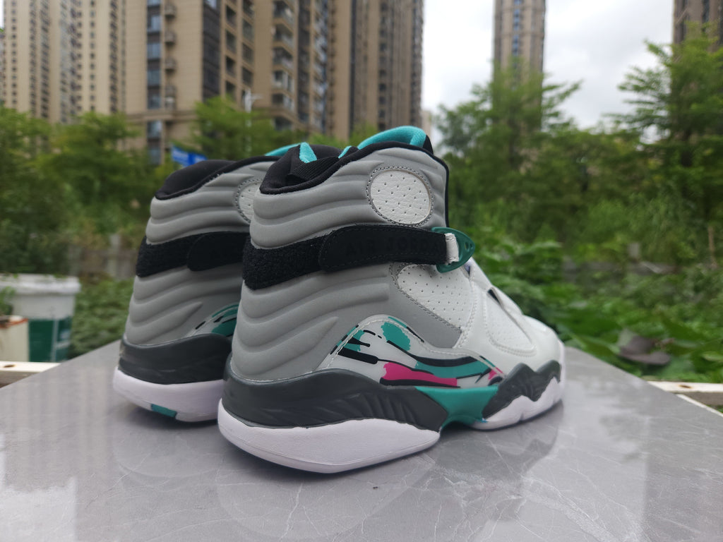 Air Jordan 8 Retro White-Grey-Green | Verdant Skyline