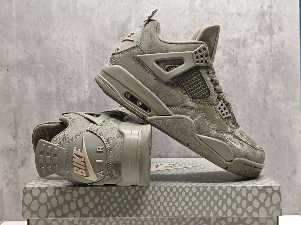 Air Jordan 4 Retro Military Mamba Custom | Olive Black Shadow Regiment