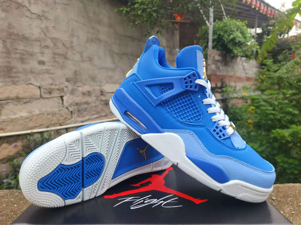 Air Jordan 4 Retro Royal Blue & Gold | Regal Frequency Edit