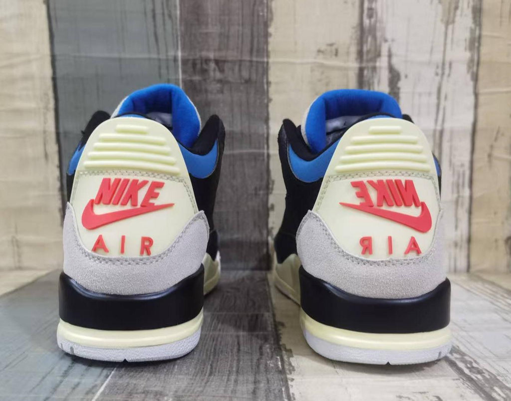 Air Jordan 3 Retro Men's Black-Blue-Red | Voltage Edit