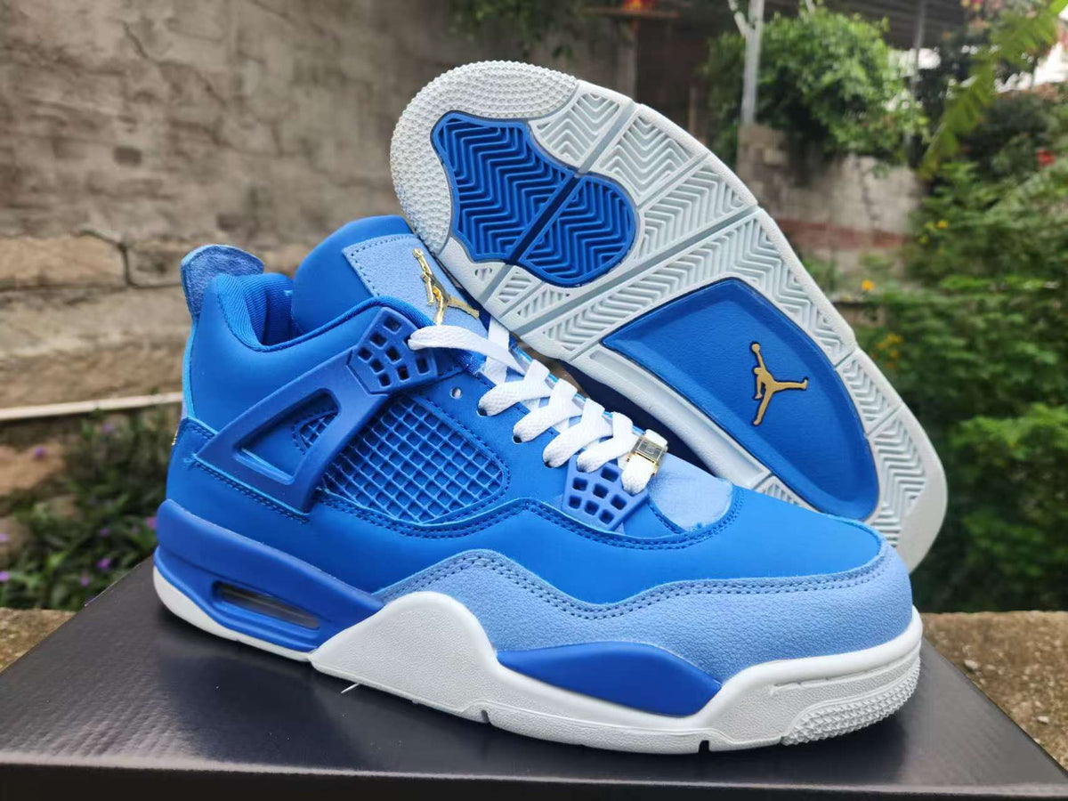 Air Jordan 4 Retro Royal Blue & Gold | Regal Frequency Edit