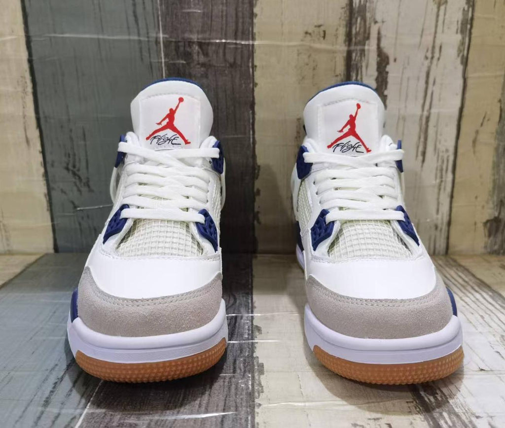 Air Jordan 4 Retro Off-White & Blue | Porcelain Current Edit
