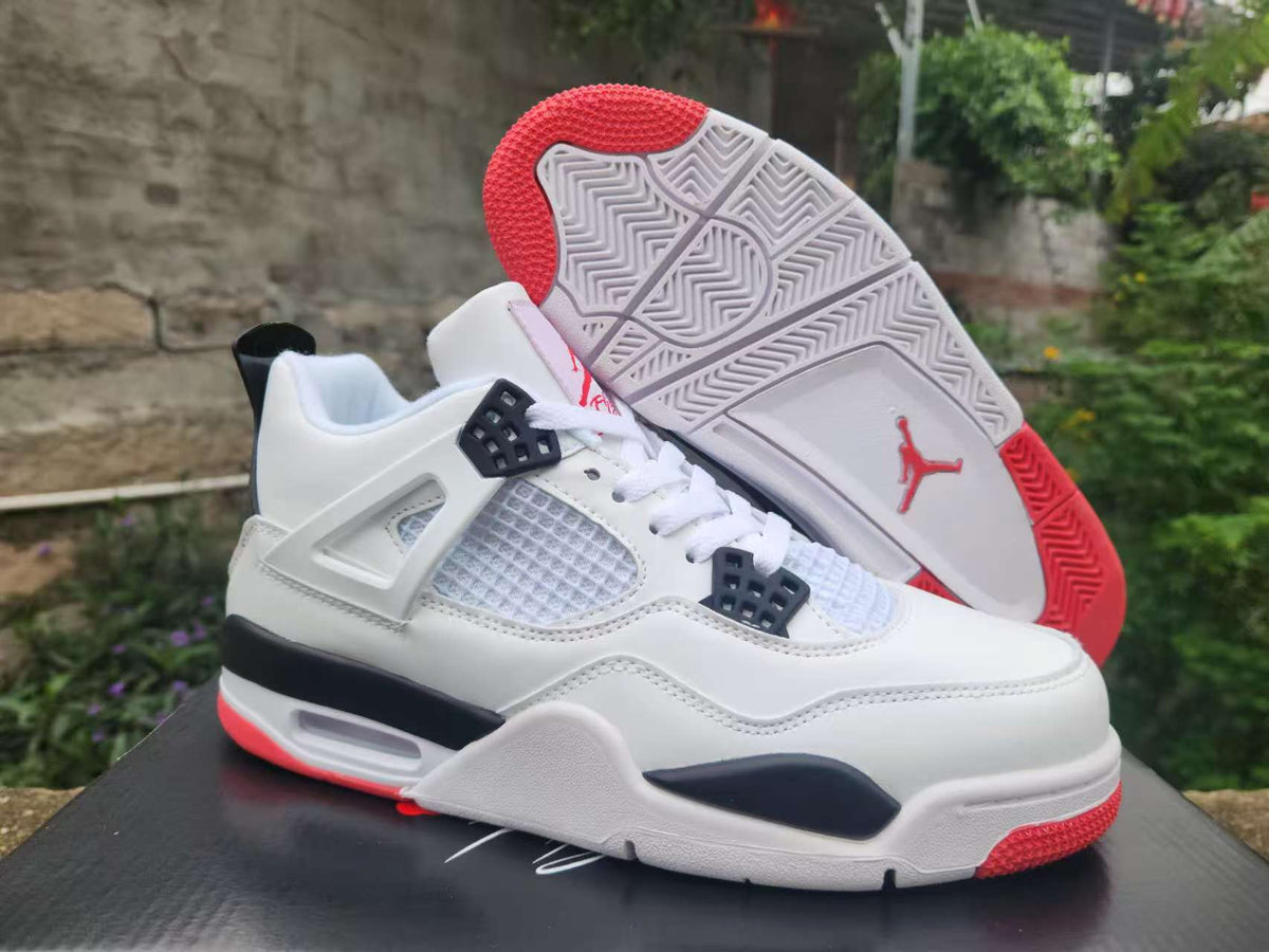 Air Jordan 4 Retro White & Red | Signal Contrast Edit