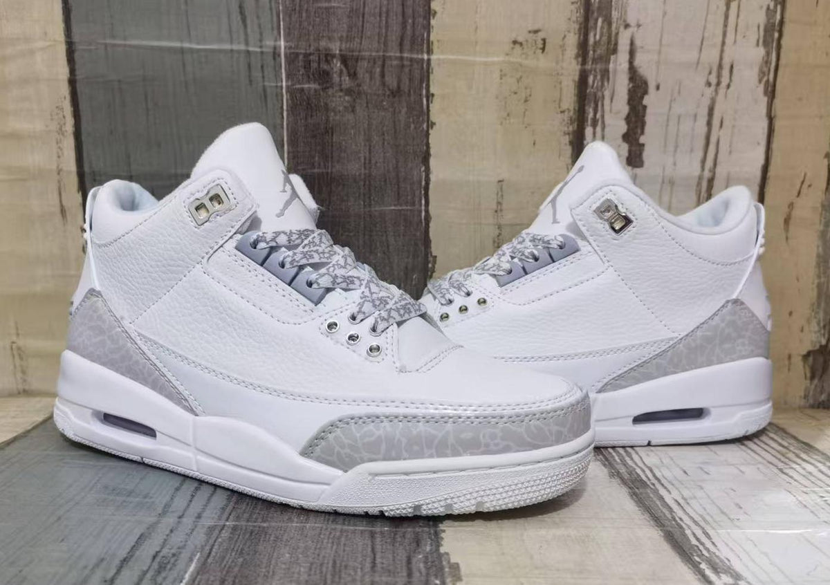 Air Jordan 3 Retro Pure White for Men & Women | White Canvas