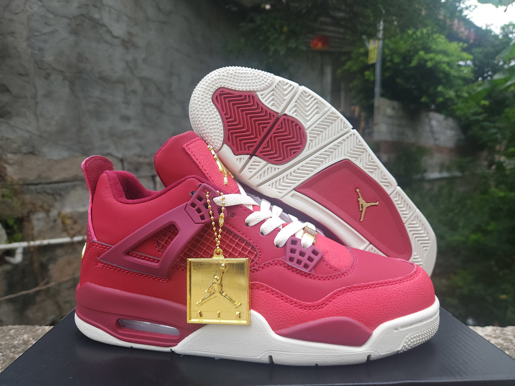 Air Jordan 4 Retro Red Purple Gold | Chromatic Crest Edit