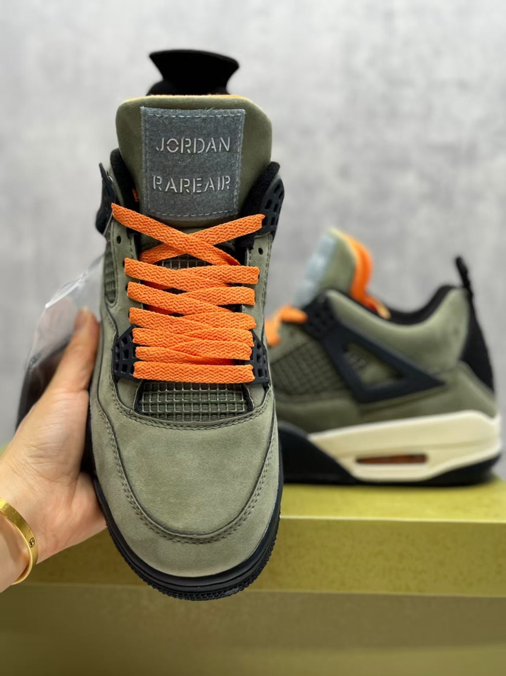 Air Jordan 4 Retro Olive Green | Grove Rhythm Edit
